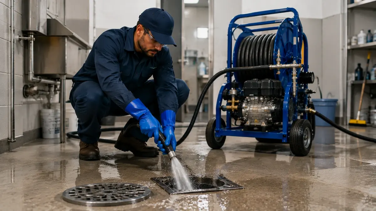 Floor Drain Hydro Jet Cleaning in Atascadero