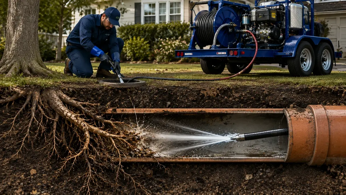 Tree Root Removal with Hydro Jetting in Atascadero
